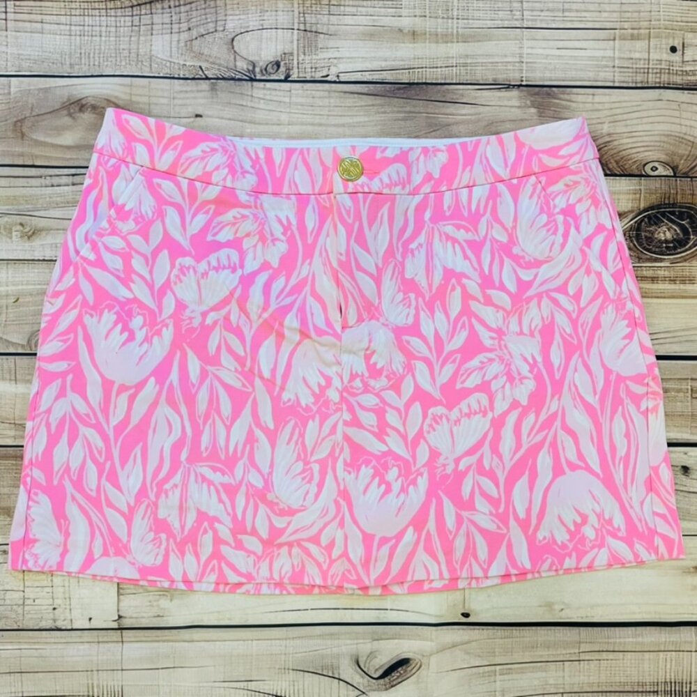 NWOT Lilly Pulitzer  Colette Skort in Rousseau pink tulip to tango